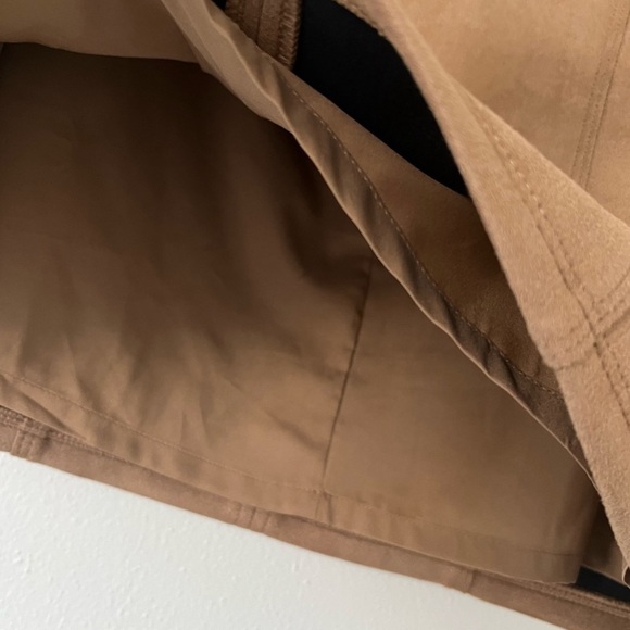 White House Black Market Tan Camel Ultra Sued Skirt - Picture 10 of 11